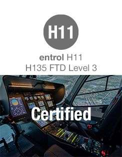 Entrol certifies H135 FTD level 3 simulator