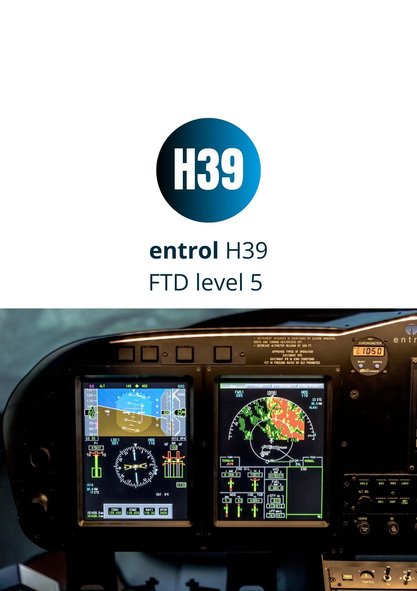 Entrol H39 FTD level 5 simulator installed in Japan