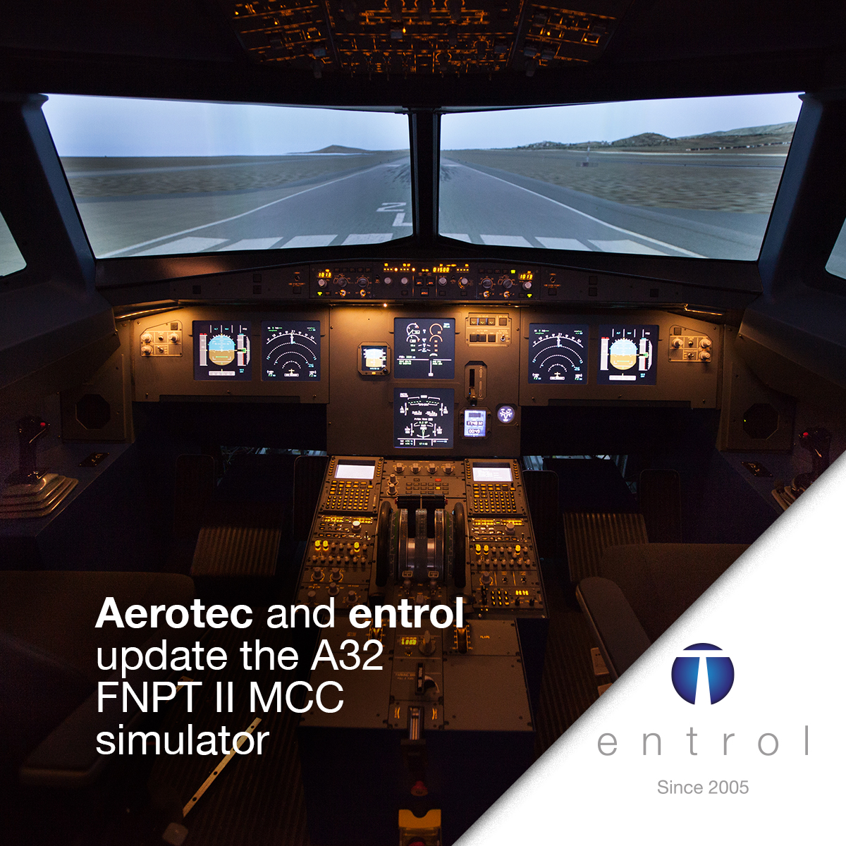 Aerotec and entrol update the A32 FNPT II MCC simulator