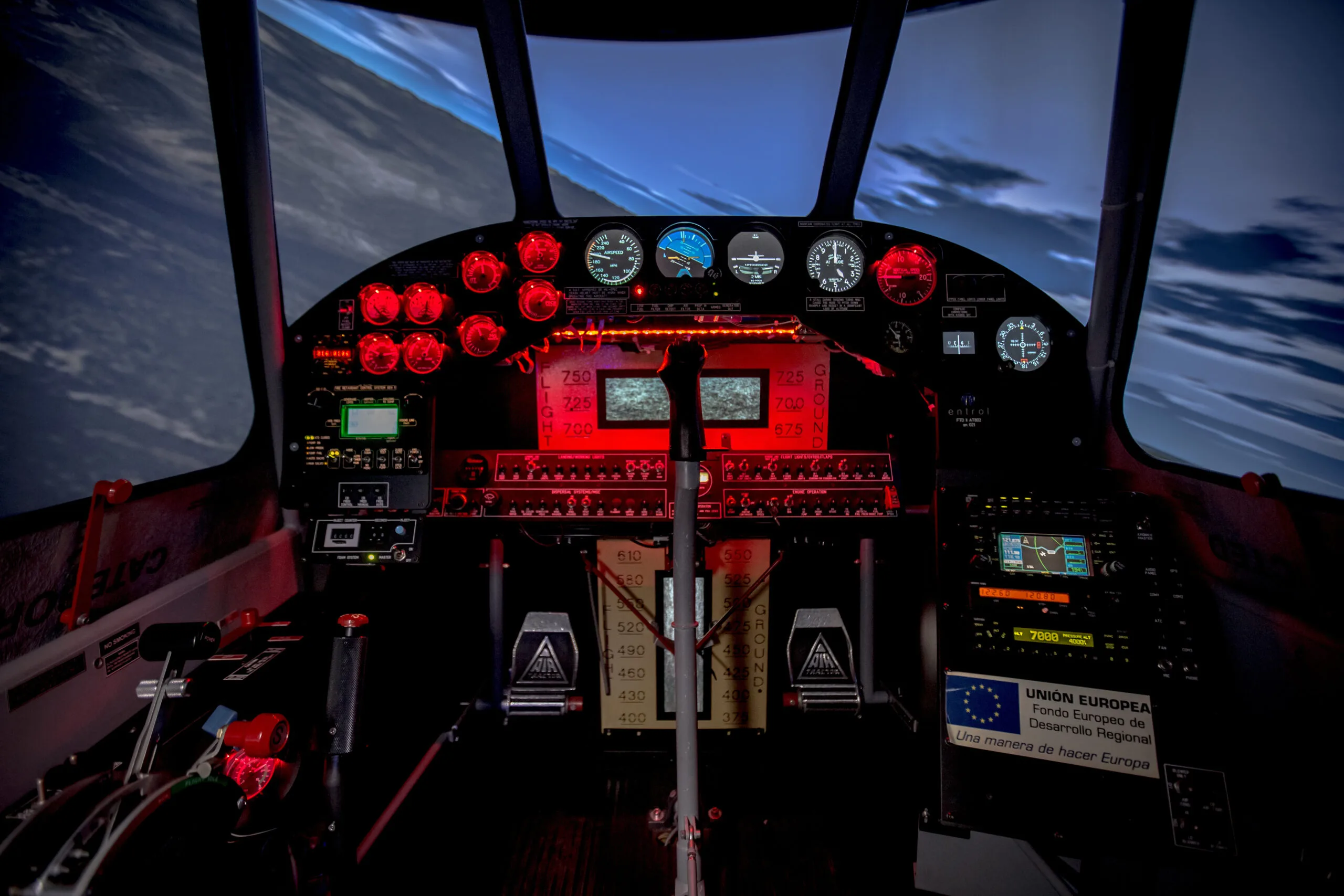 AT-802 simulator cockpit