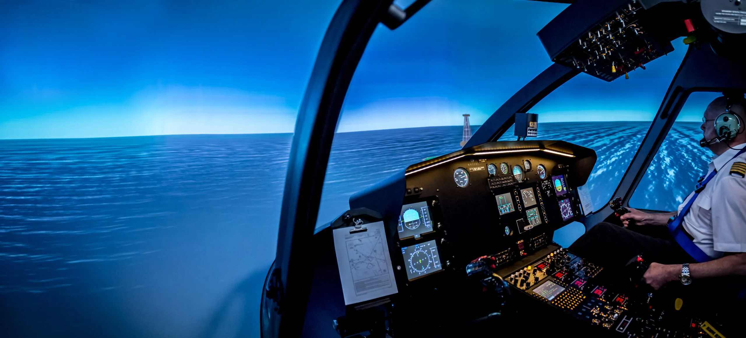 H155 simulator cockpit