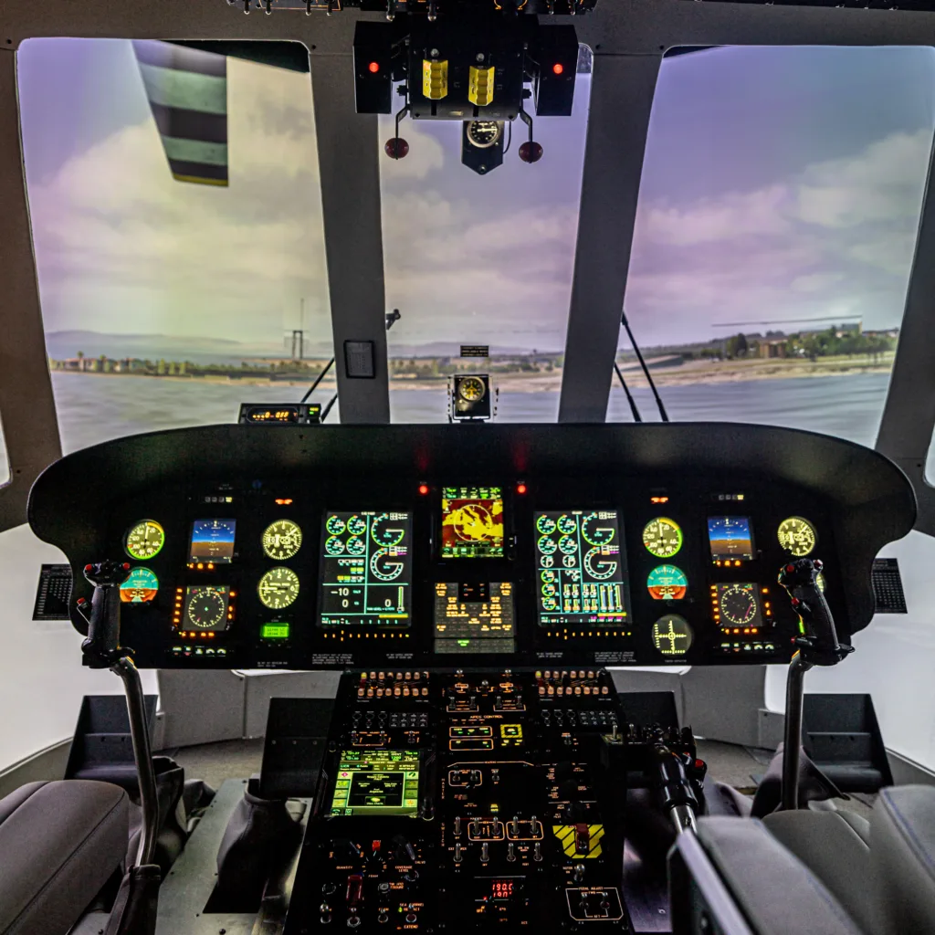 Skycrane simulator cockpit